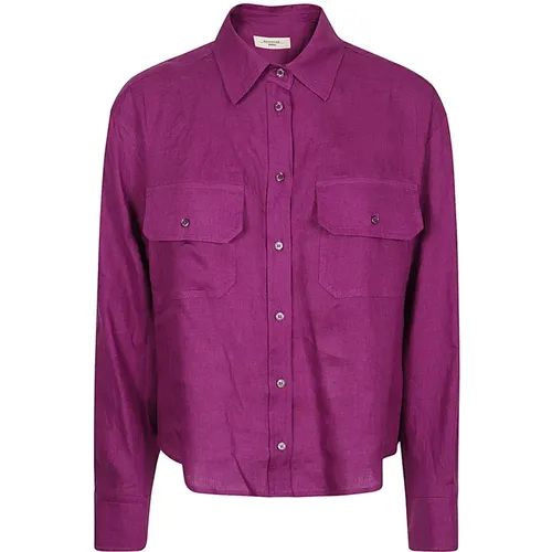 Linen Shirt with Pockets , female, Sizes: S, XS, 2XS - Max Mara Weekend - Modalova