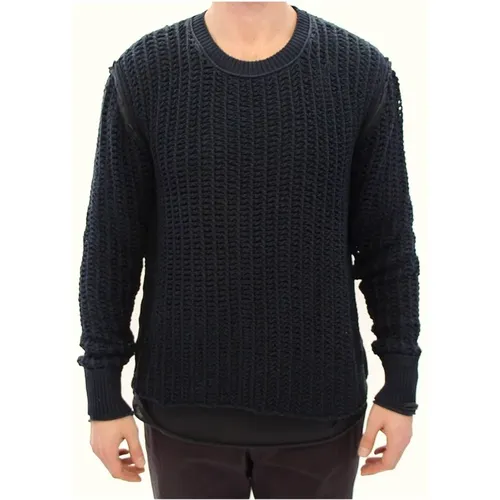 Blauer Runway Netz Pullover Netted Sweater , Herren, Größe: M - Dolce & Gabbana - Modalova