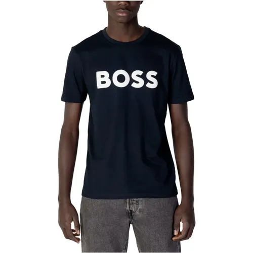 Mens Jersey Thinking T-Shirt , male, Sizes: XL, L, S, M, 2XL - Boss - Modalova