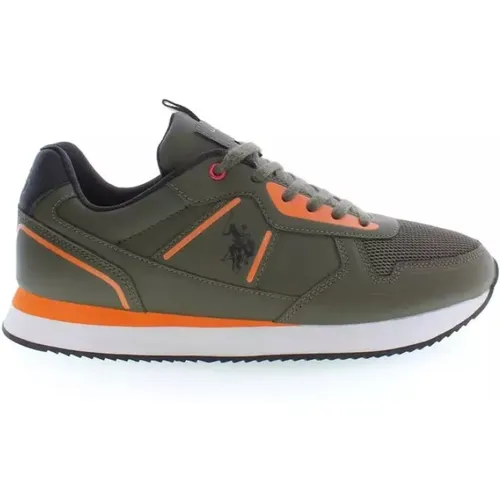 Vibrant Lace-Up Sneakers with Contrasting Details , male, Sizes: 10 UK - U.s. Polo Assn. - Modalova