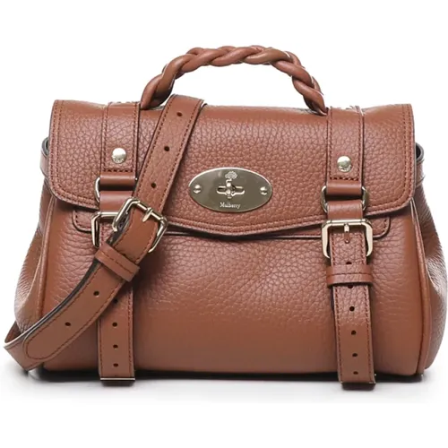 Leather Shoulder Bag with Turn-Lock Closure , female, Sizes: ONE SIZE - Mulberry - Modalova