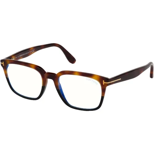 Blau Block Brillengestell , unisex, Größe: 53 MM - Tom Ford - Modalova