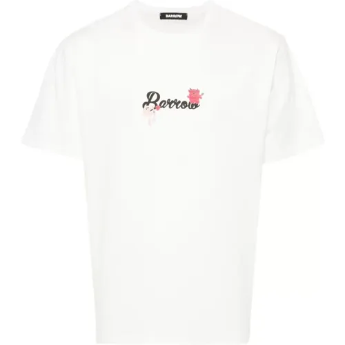 Printed Crewneck T-shirts and Polos , male, Sizes: L, M, XL, S - Barrow - Modalova