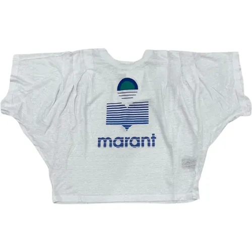 Logo Print Short Sleeve Shirt , female, Sizes: L - Isabel Marant Étoile - Modalova