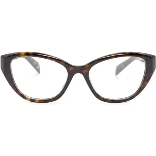 Havana Optical Frame , female, Sizes: 53 MM - Prada - Modalova