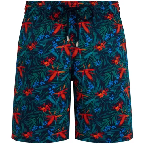 Lange Tropical Flowers Stretch-Badeshorts für Herren - Vilebrequin - Modalova