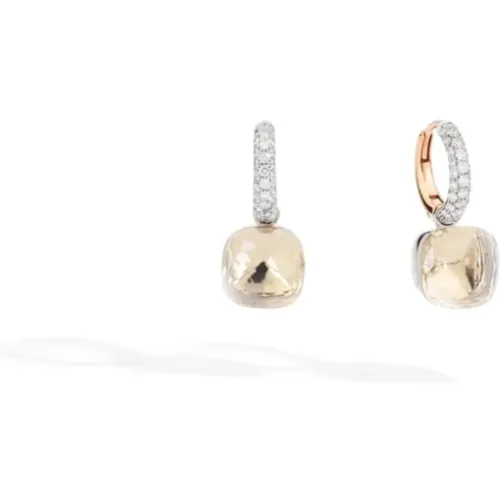 Rose Gold Diamond Earrings , female, Sizes: ONE SIZE - Pomellato - Modalova
