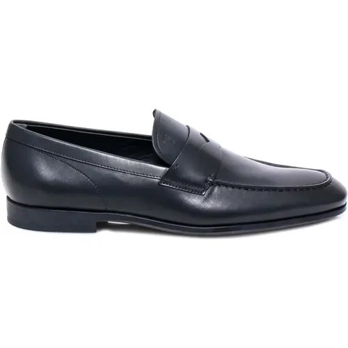 Schwarze Loafer Schuhe mit Graviertem Logo , Herren, Größe: 40 EU - TOD'S - Modalova