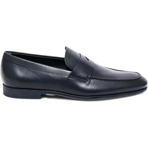 Schwarze Loafer Schuhe mit Graviertem Logo , Herren, Größe: 43 EU - TOD'S - Modalova