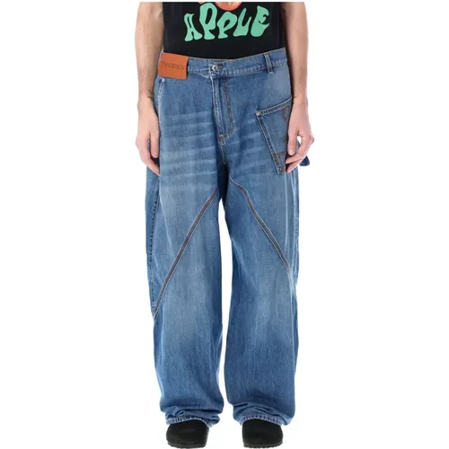 Hellblaue Twisted Workwear Denim Jeans , Herren, Größe: W33 - JW Anderson - Modalova