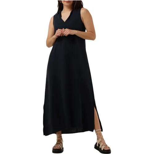Antraciet Midi Kleid , Damen, Größe: M - Penn&Ink N.Y - Modalova