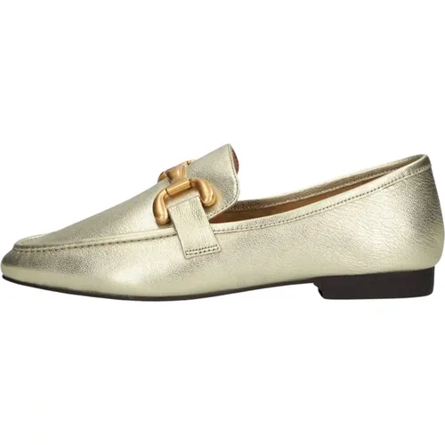 Goldene Loafers mit Ketten-Detail , Damen, Größe: 39 EU - Bibi Lou - Modalova