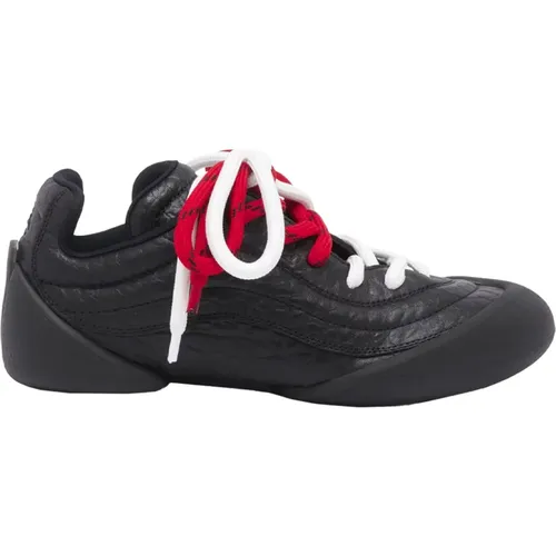 Flexion Sneakers with Red and White Laces , female, Sizes: 5 1/2 UK, 5 UK, 4 1/2 UK, 4 UK, 6 UK, 3 UK - alexander mcqueen - Modalova