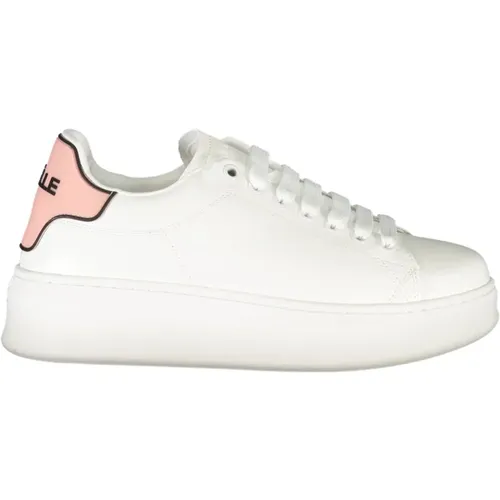 Sportliche Schnürsneaker Pink Kontrast Logo , Damen, Größe: 36 EU - Gaëlle Paris - Modalova