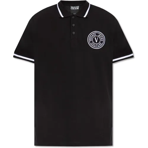 Poloshirt mit Logo , Herren, Größe: L - Versace Jeans Couture - Modalova