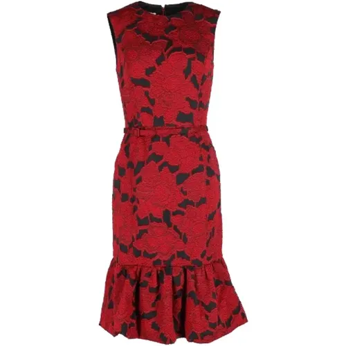 Pre-owned Cotton dresses , female, Sizes: M - Oscar De La Renta Pre-owned - Modalova