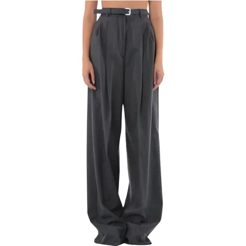 Oversized Wool Flannel Pants , female, Sizes: XS - SPORTMAX - Modalova