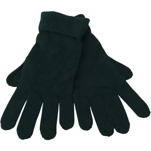 Dark Cashmere Logo Gloves , female, Sizes: 7 1/2 IN - Dolce & Gabbana - Modalova