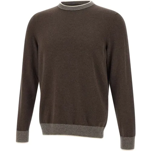 Wool Silk Cashmere Sweater , male, Sizes: S, XL, 2XL, L, M, 3XL - PESERICO - Modalova