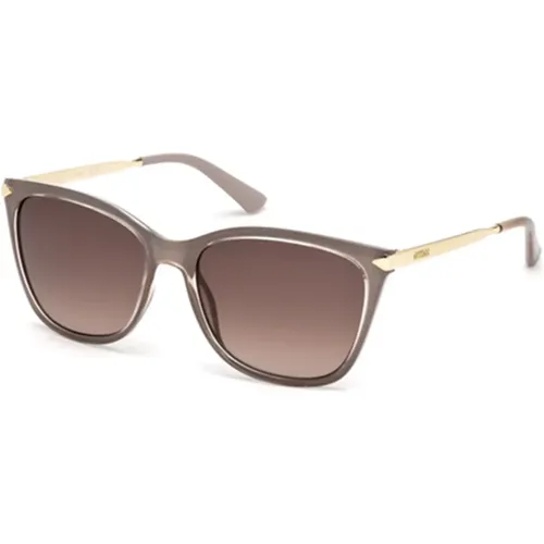 Stilvolle Sonnenbrille Braune Gläser , Damen, Größe: 56 MM - Guess - Modalova