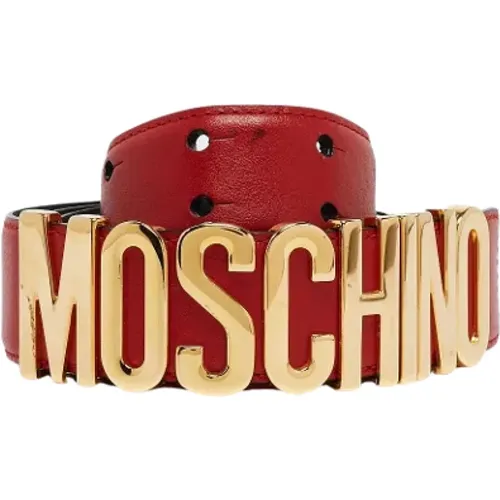 Pre-owned Leather belts , female, Sizes: ONE SIZE - Moschino Pre-Owned - Modalova