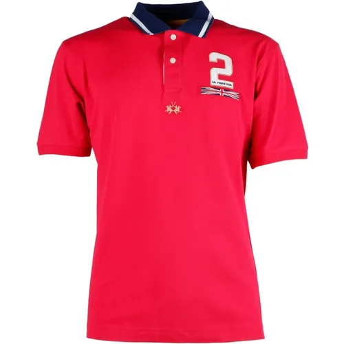 Polo-Shirt mit Union Jack Stickerei , Herren, Größe: 3XL - LA MARTINA - Modalova