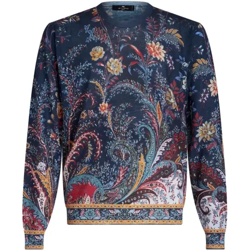 Floral Paisley Print Sweater , male, Sizes: M - ETRO - Modalova