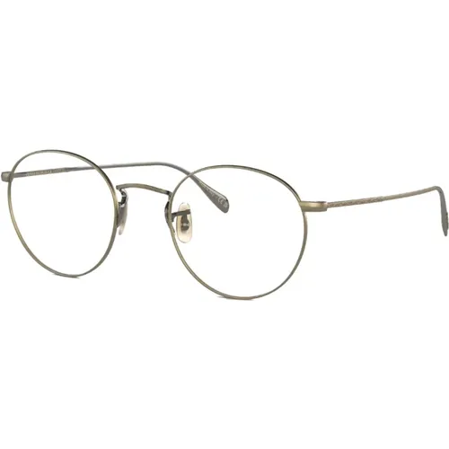 Metallic Round Frame Unisex Sunglasses , unisex, Sizes: 47 MM - Oliver Peoples - Modalova