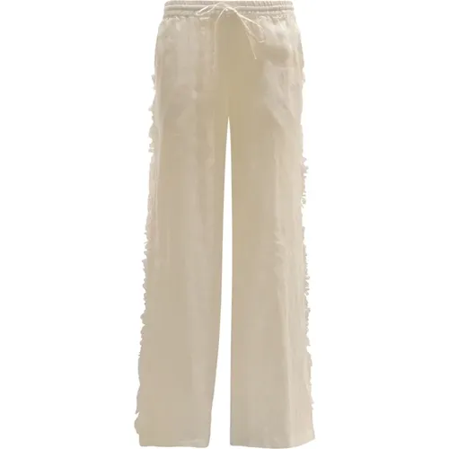 Women's Clothing Trousers Cream Ss24 , female, Sizes: XS, S - P.a.r.o.s.h. - Modalova