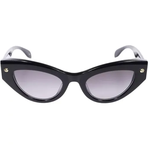 Cat Eye Sonnenbrille mit goldenen Nieten , Damen, Größe: ONE Size - alexander mcqueen - Modalova