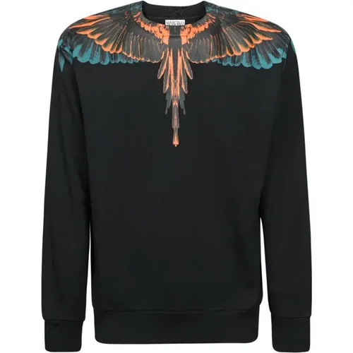 MultiColour Wings Graphic Sweatshirt , male, Sizes: S - Marcelo Burlon - Modalova