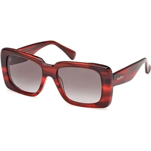 Stilvolle Sonnenbrille mit Verlauf rauchigen Gläsern , Damen, Größe: 53 MM - Max Mara - Modalova
