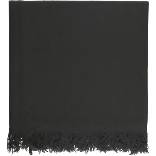 Knitted Blanket with Fringes , male, Sizes: ONE SIZE - Rick Owens - Modalova