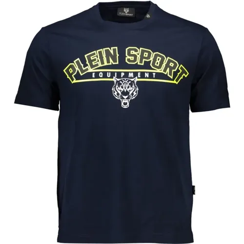 Herren T-Shirt Kurzarm Blau - Plein Sport - Modalova