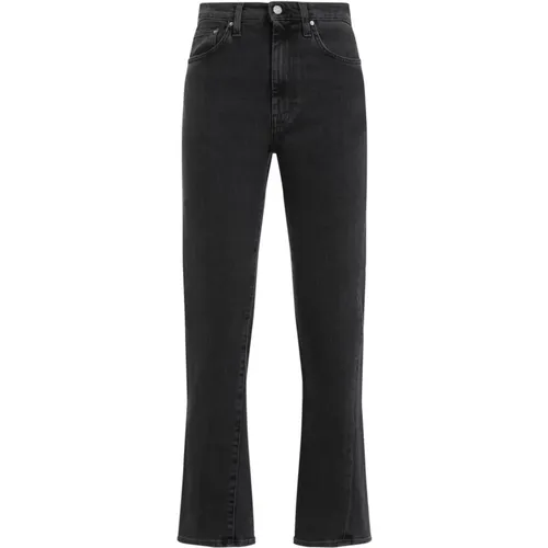 Graue Gewaschene Twisted Seam Denim Jeans , Damen, Größe: W27 L32 - TotêMe - Modalova