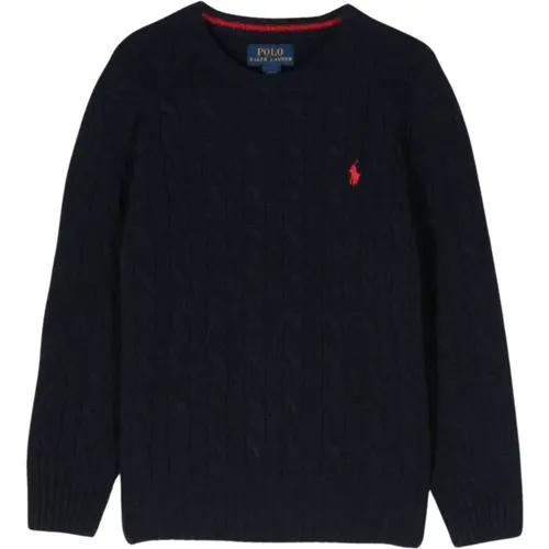 Blauer Strickpullover mit Rundhalsausschnitt - Ralph Lauren - Modalova