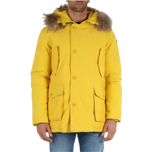 Parka Jacke mit Pelzdetail , Herren, Größe: XL - Freedomday - Modalova