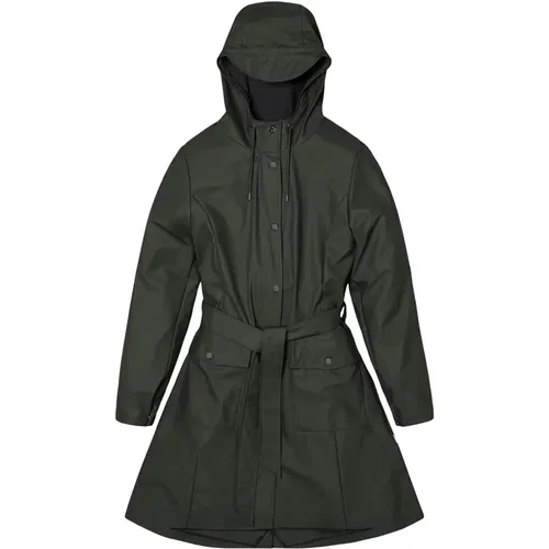Grüne Jacken , Damen, Größe: XS - Rains - Modalova
