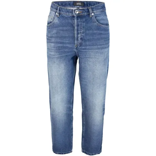 Blaue Denim Jeans Stone Washed , Herren, Größe: W31 - A.P.C. - Modalova