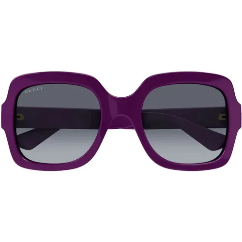 Womens Oversized Square Sunglasses in with Grey Degrade Lenses , female, Sizes: 54 MM - Gucci - Modalova