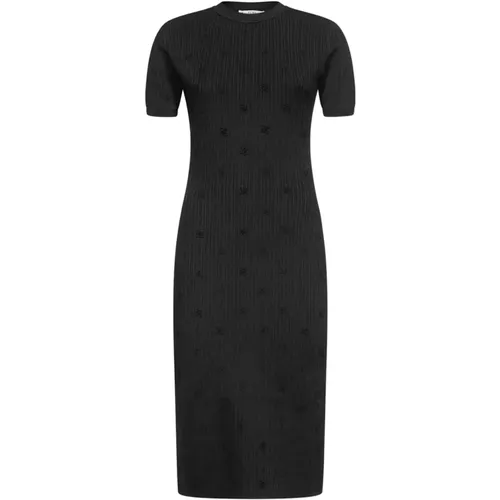 Logo FF Knit Midi Dress , female, Sizes: S - Fendi - Modalova