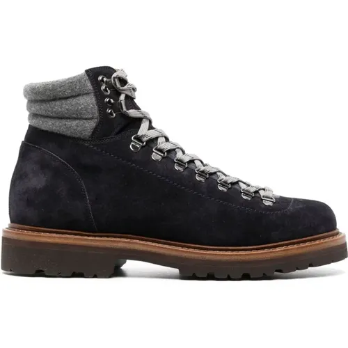 Leather Boots, 100% Leather , male, Sizes: 7 UK - BRUNELLO CUCINELLI - Modalova