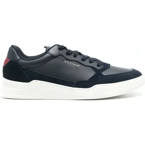 Leather Sneakers for Men , male, Sizes: 10 UK, 7 UK - Tommy Hilfiger - Modalova