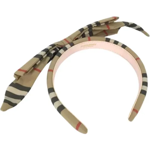 Pre-owned Canvas hair-accessories , female, Sizes: ONE SIZE - Burberry Vintage - Modalova