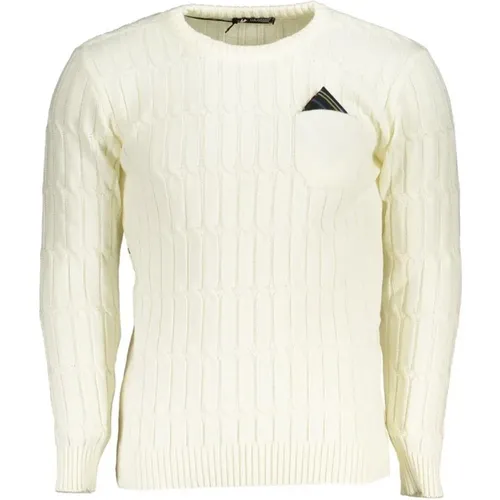 Twisted Fabric Crew Neck Sweater , Herren, Größe: L - U.S. Polo Assn. - Modalova