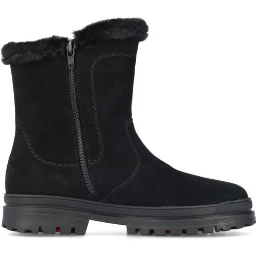 Schwarze Winterstiefel mit Abnehmbaren Stollen , Damen, Größe: 41 EU - Rieker - Modalova