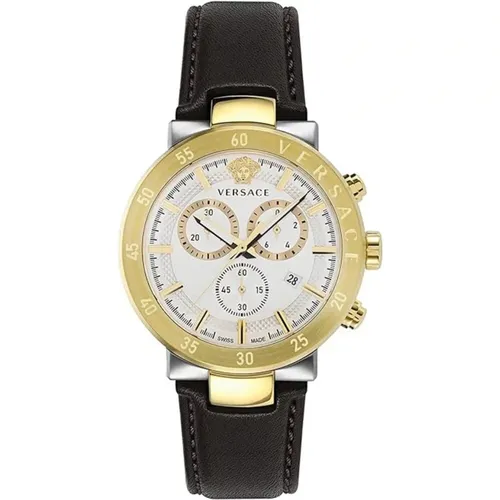 Urban Mystique Chronograph Lederuhr - Versace - Modalova