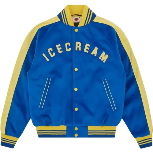 Quilted Varsity Jacket with Contrast Details , male, Sizes: XL, 2XL, M, S, L - Icecream - Modalova