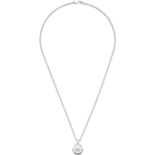 Sterling Silver Necklace with Pendant , female, Sizes: ONE SIZE - Gucci - Modalova