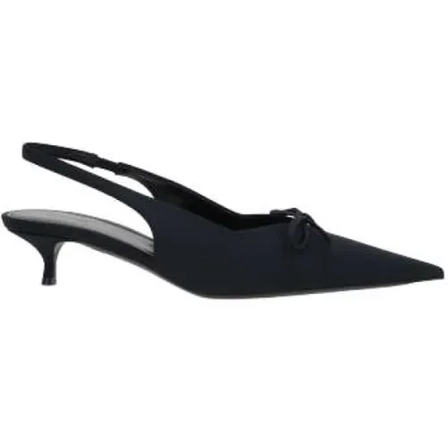 Schwarzer Absatz Slingback mit Schleife , Damen, Größe: 36 EU - Balenciaga - Modalova